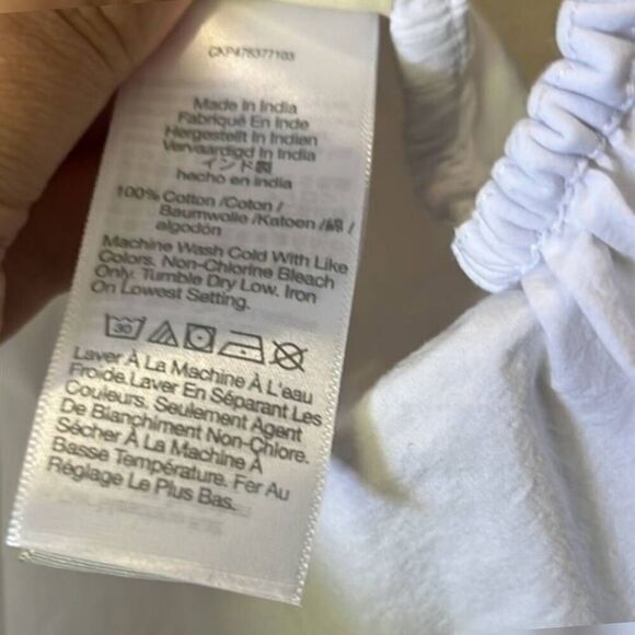 Madewell Jewel Poplin Puff Sleeve Cutout Crop Top Blouse Sz XS NWT - Picture 10 of 10